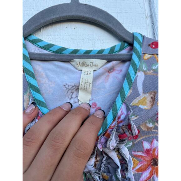 Matilda Jane Whimsical‎ Long Sleeve Ruffle Shirt, Girls size 6 - Picture 3 of 4